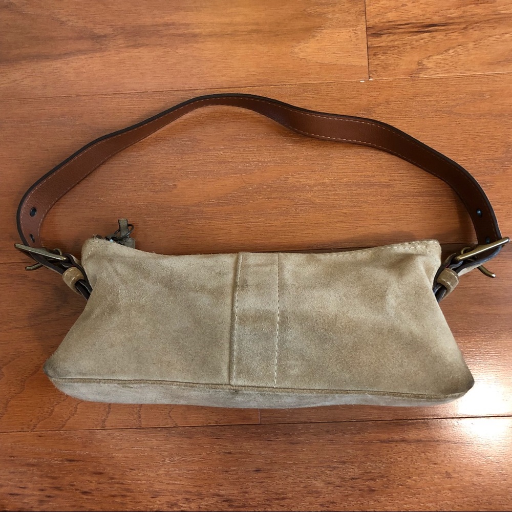 Coach suede shoulder bag